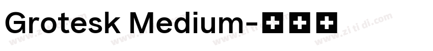 Grotesk Medium字体转换